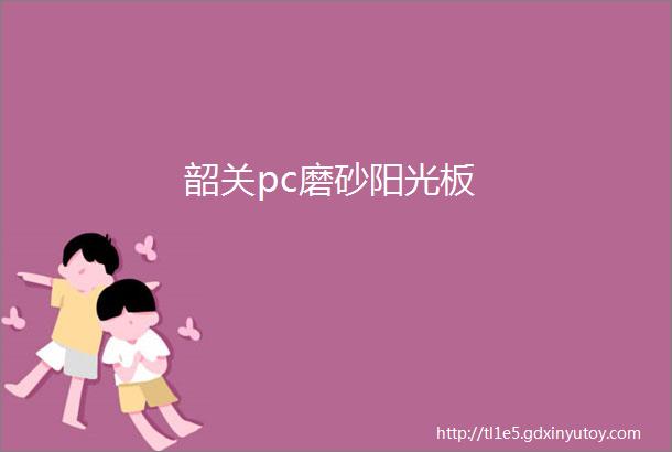 韶关pc磨砂阳光板